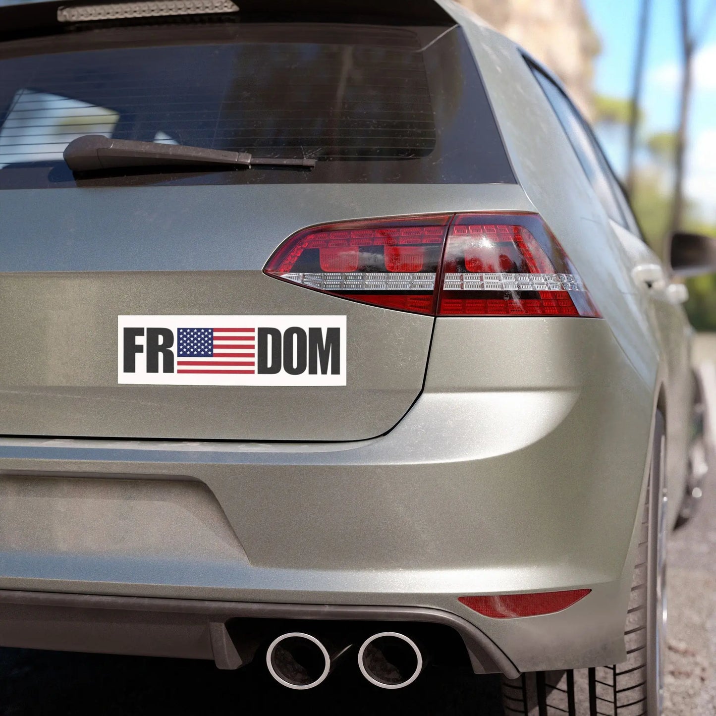 Freedom American Flag Car Magnet — Patriotic ‘FREEDOM’ Vehicle Decal Printify