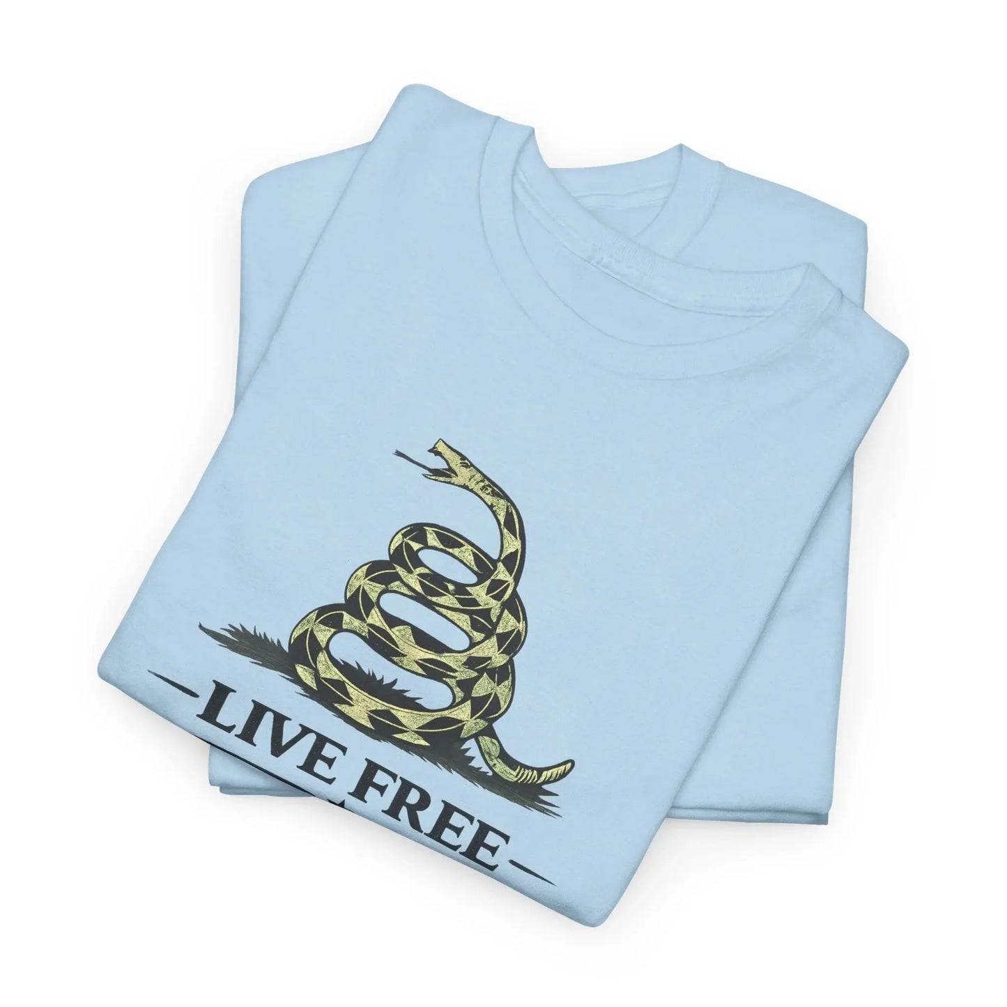 T-Shirt — "Live Free Stay Ready" Gadsden Snake Patriotic Tee - LiberTees for All