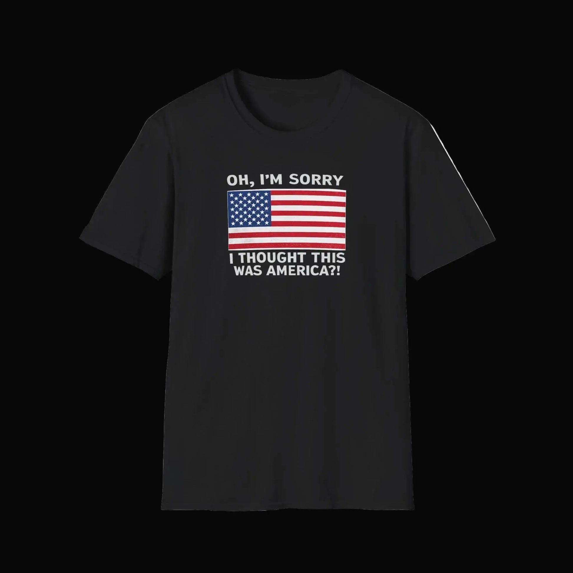Patriotic Graphic Tee - "Oh, I'm Sorry I Thought This Was America?" Shirt Printify