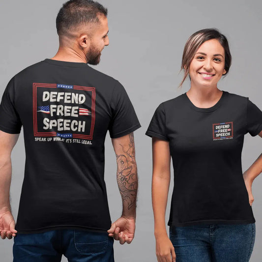 Defend Free Speech All Over Tee - LiberTees for All