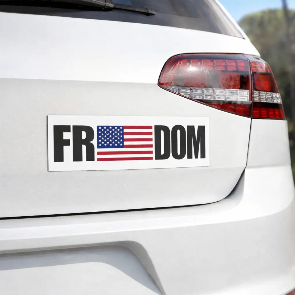 Freedom American Flag Car Magnet — Patriotic ‘FREEDOM’ Vehicle Decal - Torch Republic