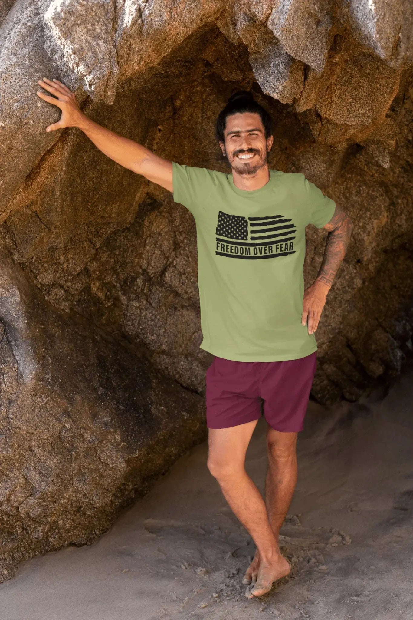 Freedom Over Fear Flag Tee - LiberTees for All