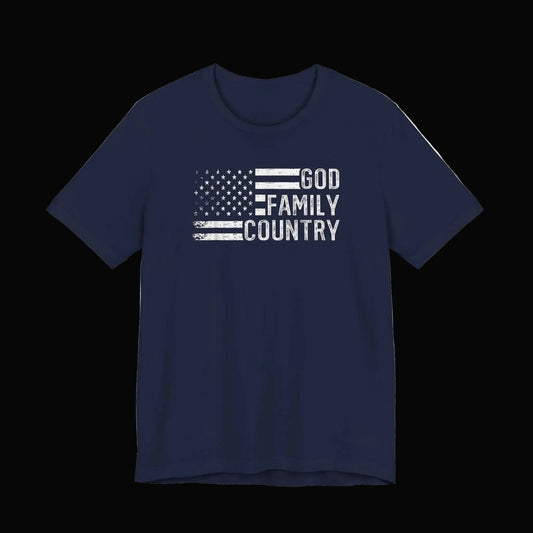 God Family Country T-Shirt – Patriotic American Flag Tee - Torch Republic