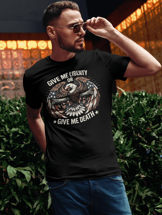 Liberty or Death Tee — Patriotic Eagle Graphic T-Shirt - Torch Republic