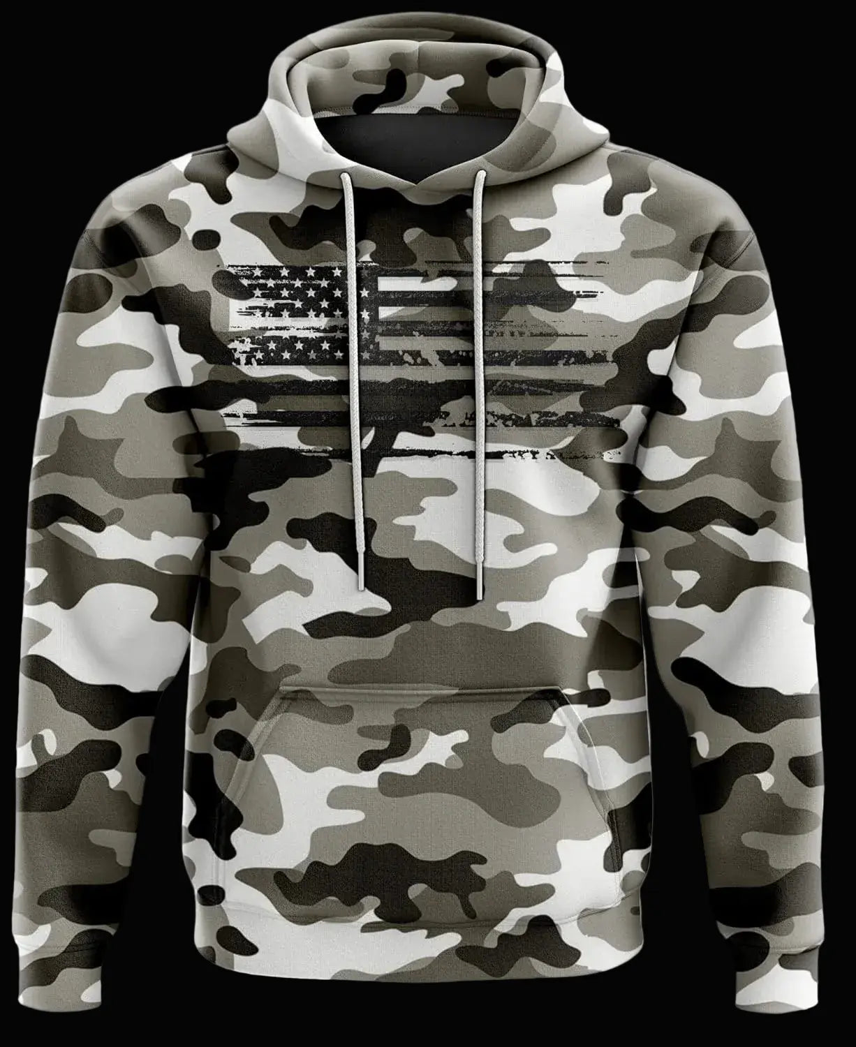 Patriotic Camo Flag Heavyweight Hoodies for Men and Women - LiberTees for All