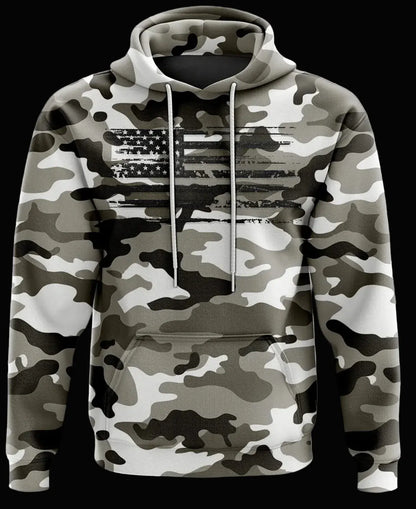 Patriotic Camo Flag Heavyweight Hoodies for Men and Women - LiberTees for All